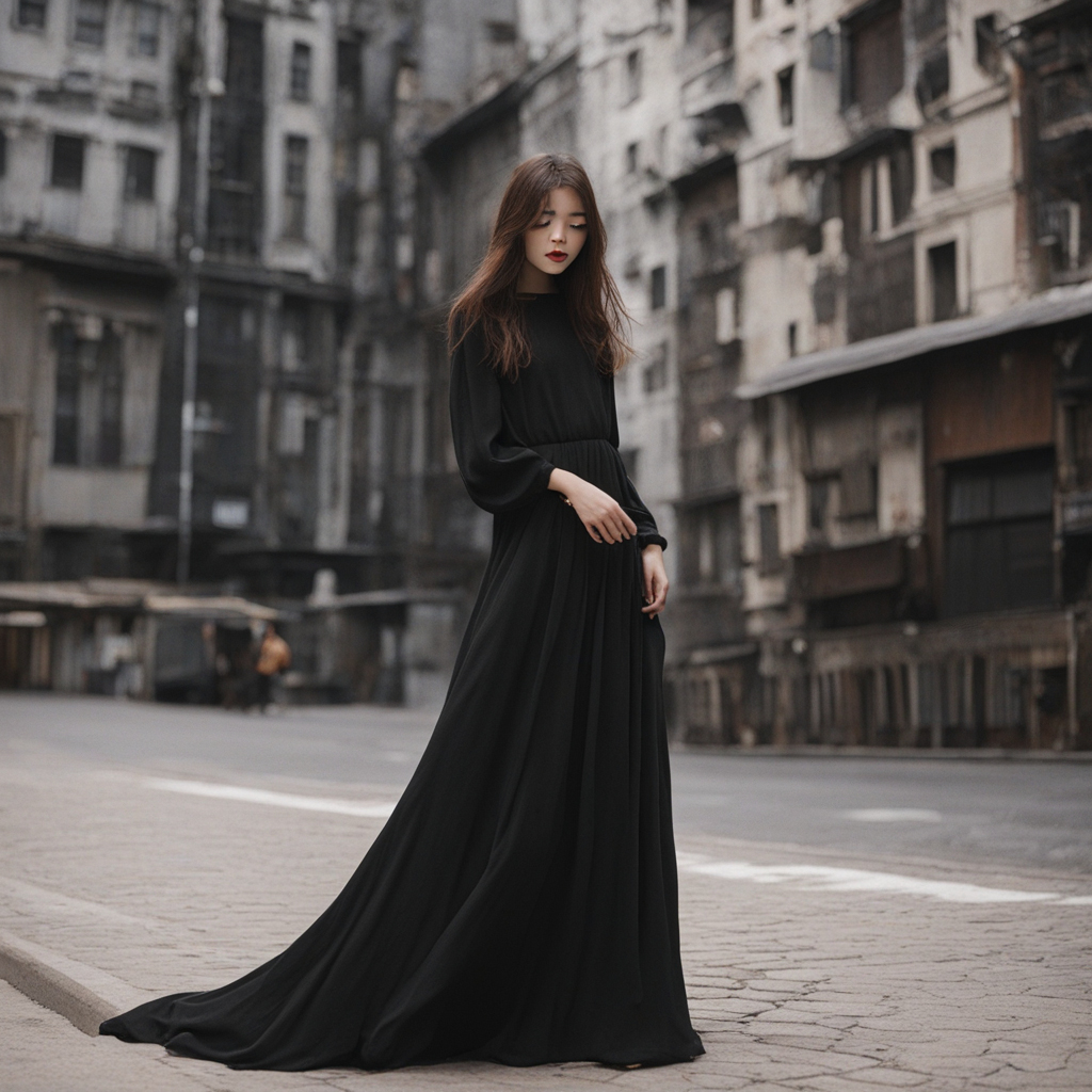 Фото Черное длинное платье сонник